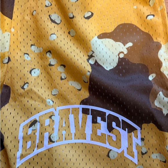 Bravest Studios Yellow and Brown Camo Shorts - Picture 4 of 4